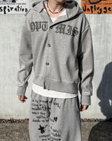 Dark Button Hooded Cardigan