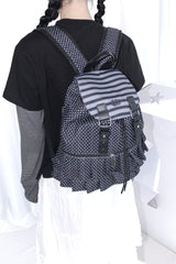 Dot Frill Backpack Kitchen Stripe Daily Bobusang Bag