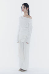 JENNIE BUTTONED TOP ivory