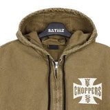 Kira Vintage Quilted Hooded Jumper