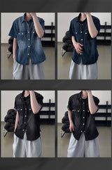 Weron Regular Denim Short Sleeve Shirt