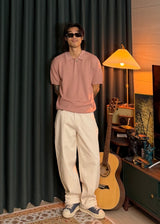 Hidden-button collar Knit 9COLOR
