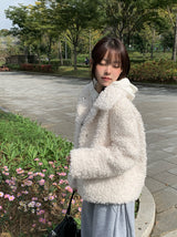 Juri Wool Collar Fur Jacket