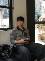 Mag pocket collar knitwear