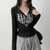 Long-sleeve version💛 Newpin ribbed snap long-sleeve T-shirt (4 colors)