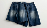 Meli Pintuck Denim Bermuda Shorts [Short & Long Selection*]