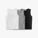 マッスルフィット フェザーリブタンクトップ (3 Colors)