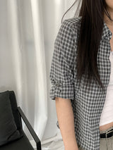 レッカ ロールドアップ チェックシャツ