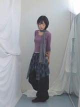 U-Neck Three-Quarter Slim Line Cotton Top