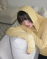 Veggie Turtleneck Hoodie, Yellow