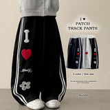 I Patch Track Balloon Wide Pants