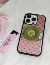 【TPUケース】 Vintage Patch Case_Pink Olive