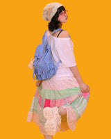 love<3 patchwork long skirt