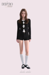 Teddy Center Dot Layered T-Shirt