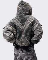 005 CD WAXED CAMO BOMBER JACKET