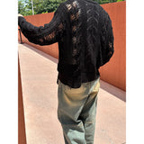 [PREMIUM] Grunge damage round neck knit (3color)