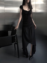 shirring flare top (2color)