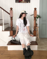 Humming Lace Unbalance Skirt