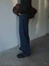 ASCLO Washed Wide Denim Pants (4color)