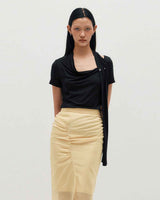 Cowl Neck Scarf T-Shirt _ WHITE