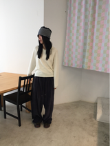 グリルーズフィットVネックウールニット（8c）