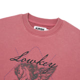 LUNA WASHING UNICORN GRAPHIC SWEATSHIRT [DARK PINK]