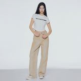 Fade-wash denim wide-leg jeans