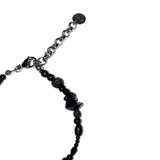 karen silver black gemstone bracelet 