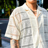 Openwork Cuban shirt