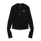  ORCHID CROP KNIT ZIP-UP (7COLOR)