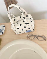Handy pouch (ivory dot)