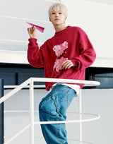 24FW ピクセルベアアートワークニット ブラック
