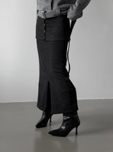 Janet two-way slit long skirt