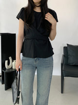 Amélie Shirred Wrap Blouse