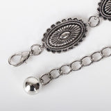 Retro-antique silver chain belt
