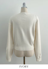 Kobel Round Basic Knit Cardigan