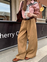 Super Pintuck Wide Cotton Pants