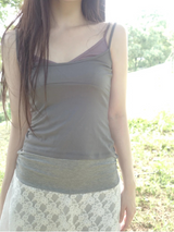 two-tone sleeveless