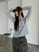 Rabbit Basic Cotton Off Shoulder Long Sleeve