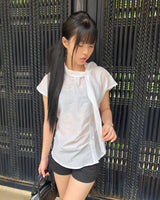 ケンビー スカーフ 半袖 ブラウス