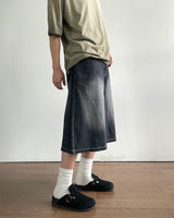 Tin Washed Bermuda Denim Pants