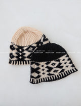 Argyle beanie bucket hat