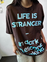 Ody Letter Graphic Oversized T-Shirt 4color