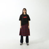 タータンチェックラップスカート RED