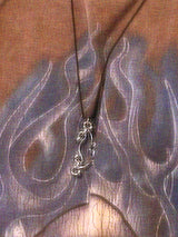 Adinkra シンボルピースメイキングブラックストラップネックレス (size: 2type)