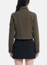 Evelyn Asymmetric Layered Military Jacket