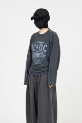 フレインブラックウォッシングクロップ半袖Tシャツ