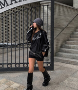 Girls' Unbalanced グロッシーラグビースウェットシャツ