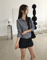 Opal shirring check shirt