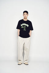 25SS STRIPE SET-UP LOOSE FIT PANTS IVORY